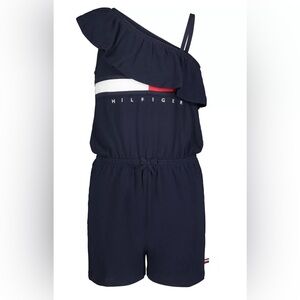 Toddler Girls Signature Flag One Shoulder Romper, Size 4